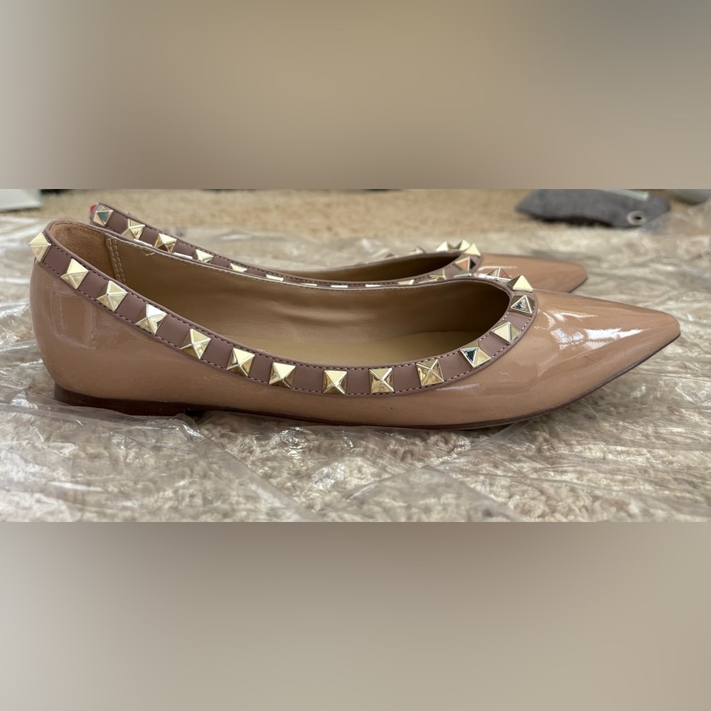 Kaitlyn Pan rockstud flats, poudre color, size 5.5 - Picture 5 of 8